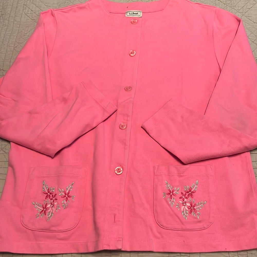 LL Bean button sweater with two pockets